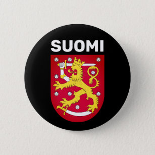 Badge Rond 5 Cm Armoiries de Finlande Bouton