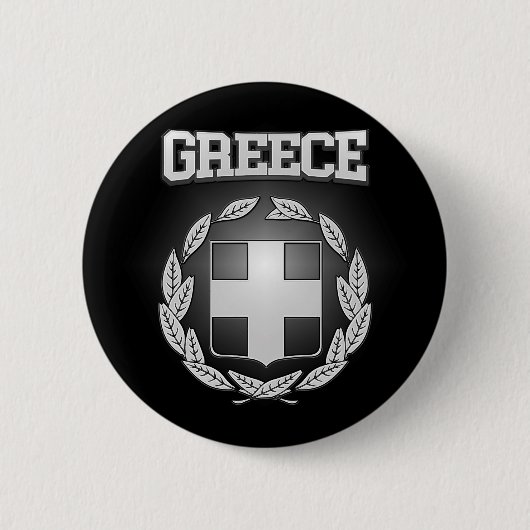 Badge Rond 5 Cm Armoiries de Grèce (Devant)