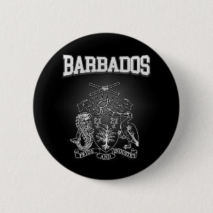 Badge Rond 5 Cm Armoiries de la Barbade