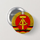 Badge Rond 5 Cm Armoiries de la RDA (Devant & derrière)