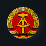 Badge Rond 5 Cm Armoiries de la RDA<br><div class="desc">Le souvenir d'un pays en déclin. République démocratique allemande</div>
