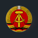Badge Rond 5 Cm Armoiries de la RDA<br><div class="desc">Le souvenir d'un pays en déclin. République démocratique allemande</div>