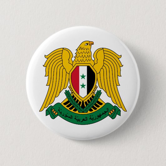 Badge Rond 5 Cm armoiries de la syrie (Devant)