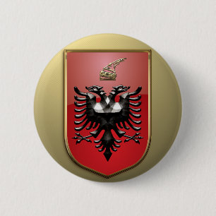 Badge Rond 5 Cm Armoiries de l'Albanie