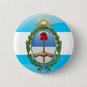 Badge Rond 5 Cm Armoiries de l'Argentine