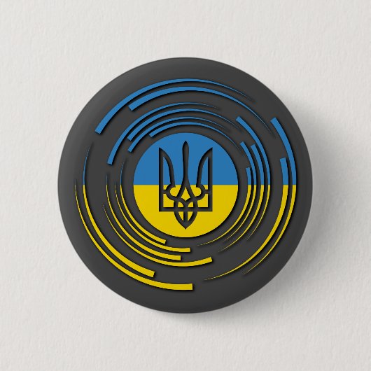Badge Rond 5 Cm Armoiries de l'Ukraine Drapeau bleu jaune (Devant)