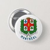 Badge Rond 5 Cm Armoiries de Montréal, CANADA (Devant & derrière)