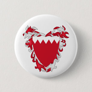 Badge Rond 5 Cm armoiries de pays de Bahreïn symbole emblème drape