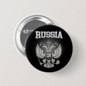 Badge Rond 5 Cm Armoiries de Russie (Devant & derrière)