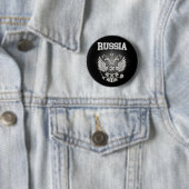 Badge Rond 5 Cm Armoiries de Russie (En situation)