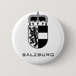 Badge Rond 5 Cm Armoiries de Salzbourg en monochrome Fine Art
