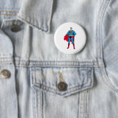 Badge Rond 5 Cm Armoiries de Superman pliées (En situation)