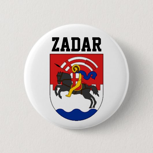 Badge Rond 5 Cm Armoiries de Zadar (Croatie) (Devant)