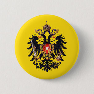 Badge Rond 5 Cm Armoiries du Bouton de l'Empire autrichien
