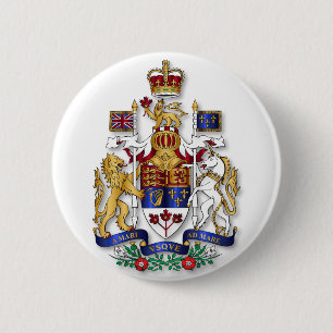 Badge Rond 5 Cm Armoiries du Canada