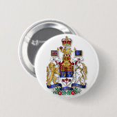 Badge Rond 5 Cm Armoiries du Canada (Devant & derrière)