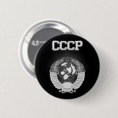 Badge Rond 5 Cm Armoiries du CCCP (Devant & derrière)