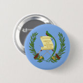 Badge Rond 5 Cm Armoiries du Guatemala (Devant & derrière)