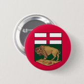 Badge Rond 5 Cm Armoiries du Manitoba - CANADA (Devant & derrière)