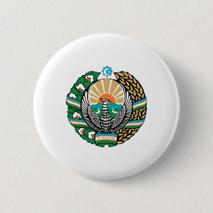 Badge Rond 5 Cm Armoiries ouzbèkes