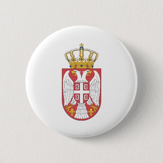 Badge Rond 5 Cm Armoiries serbes (Devant)