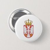Badge Rond 5 Cm Armoiries serbes (Devant & derrière)