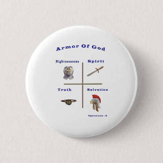 Badge Rond 5 Cm Armor de Dieu (Devant)