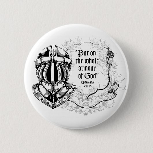 Badge Rond 5 Cm Armure de bouton de Dieu (Devant)