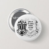 Badge Rond 5 Cm Armure de bouton de Dieu (Devant & derrière)