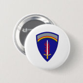 Badge Rond 5 Cm Army Europe USAREUR (Devant & derrière)