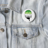 Badge Rond 5 Cm Aro Pride Déchirer le crâne (En situation)