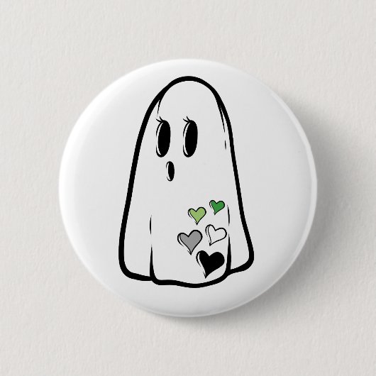 Badge Rond 5 Cm Aro Pride Ghost (Devant)