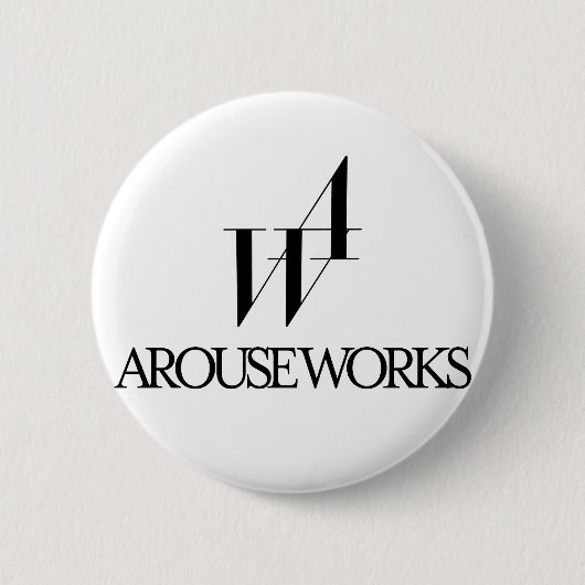 BADGE ROND 5 CM AROUSE WORKSロゴ (Devant)