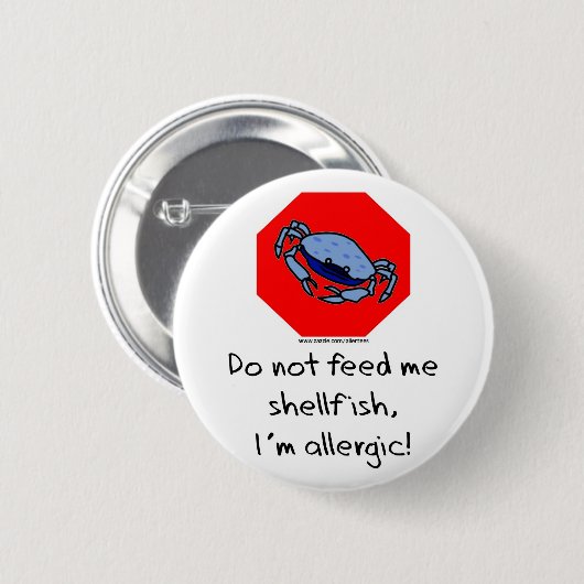 Badge Rond 5 Cm Arrêt de Shelfish (Devant & derrière)