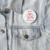 Badge Rond 5 Cm Arrêter Corona (En situation)