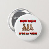 Badge Rond 5 Cm arrêter l'abattage (Devant & derrière)