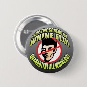 Badge Rond 5 Cm Arrêtez la diffusion du bouton de grippe de (Devant & derrière)