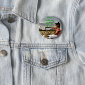 Badge Rond 5 Cm arrêtez la pollution (En situation)
