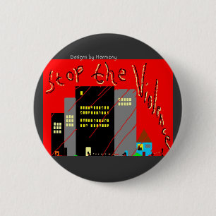 Badge Rond 5 Cm Arrêtez le bouton de violence
