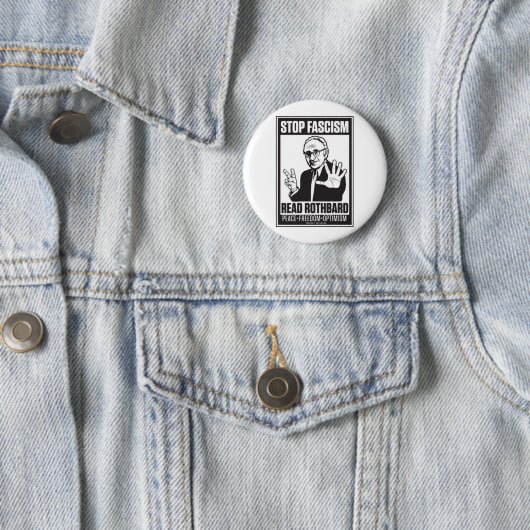 Badge Rond 5 Cm Arrêtez le fascisme (En situation)