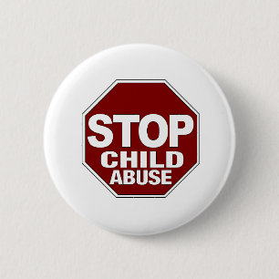 Badge Rond 5 Cm Arrêtez le mauvais traitement à enfant
