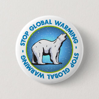 Badge Rond 5 Cm Arrêtez le réchauffement climatique