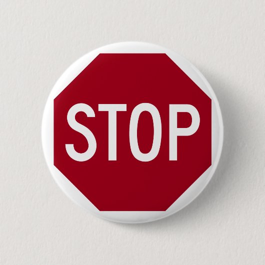 Badge Rond 5 Cm Arrêtez le signe (Devant)