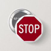 Badge Rond 5 Cm Arrêtez le signe (Devant & derrière)