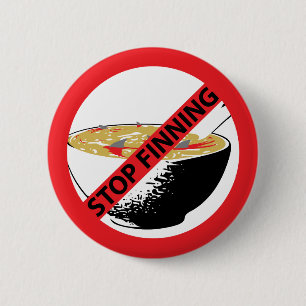 BADGE ROND 5 CM ARRÊTEZ LES REQUINS DE FINNING
