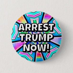 Badge Rond 5 Cm ARRÊTEZ TRUMP MAINTENANT ! (vous pouvez changer le