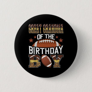 Badge Rond 5 Cm Arrière-grand-mère du garçon d'anniversaire footba