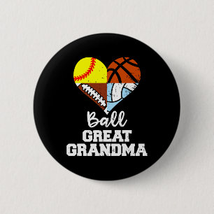 Badge Rond 5 Cm Arrière-mémé Ll Footll Softll Sketll Volleyll 