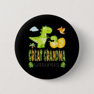 Badge Rond 5 Cm Arrière-mère Saurus T-Rex Dinosaure Assorti