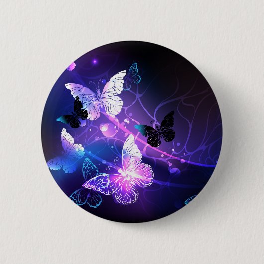 Badge Rond 5 Cm Arrière - plan avec papillons de nuit (Devant)